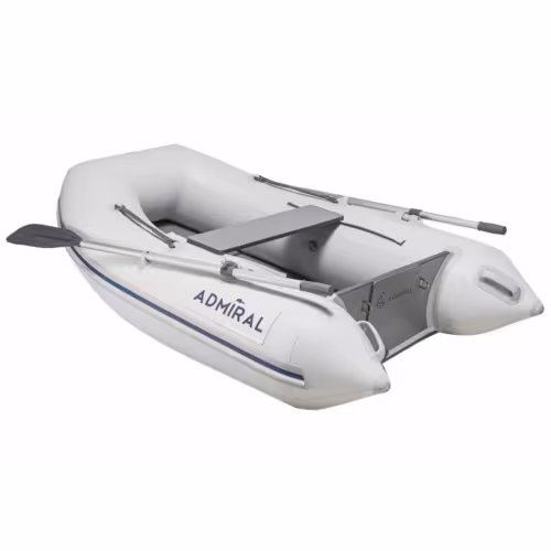 Лодка надувная ПВХ Адмирал 200, НД, оранжевый/серый