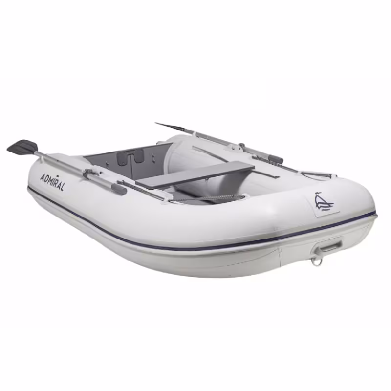 Лодка надувная ПВХ Адмирал 230, НДНД, камыш/cерый