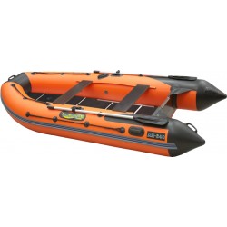 Лодка надувная ПВХ Адмирал 340 Sport Lite, пайол фанерный,  оранжевый/черный