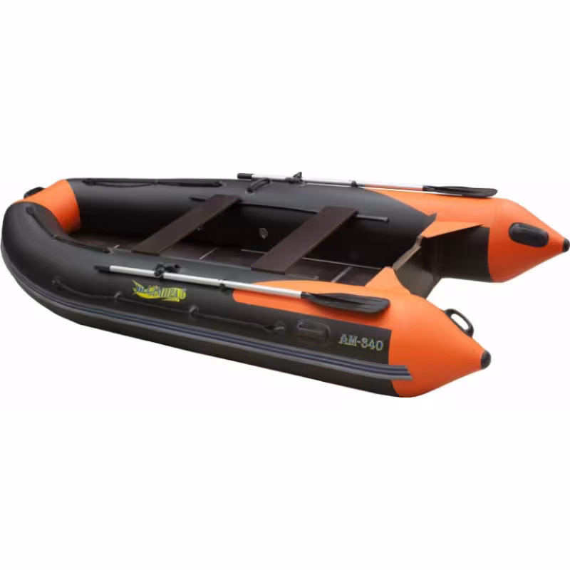 Лодка надувная ПВХ Адмирал 340 Sport Lite, пайол фанерный, красный/черный