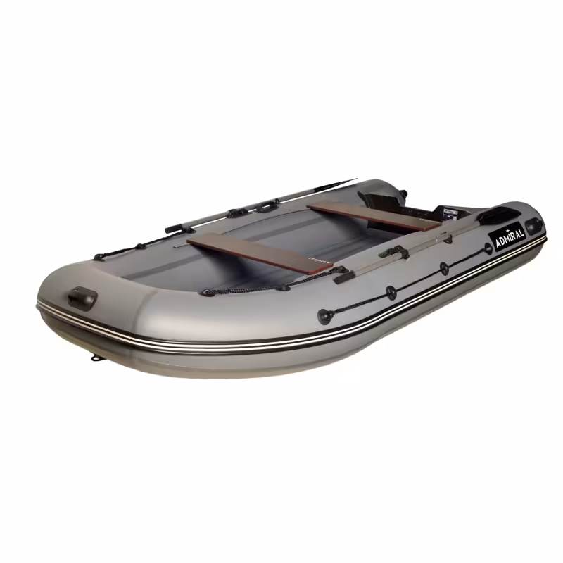 Лодка надувная ПВХ Адмирал 350, НДНД, голубой/черный