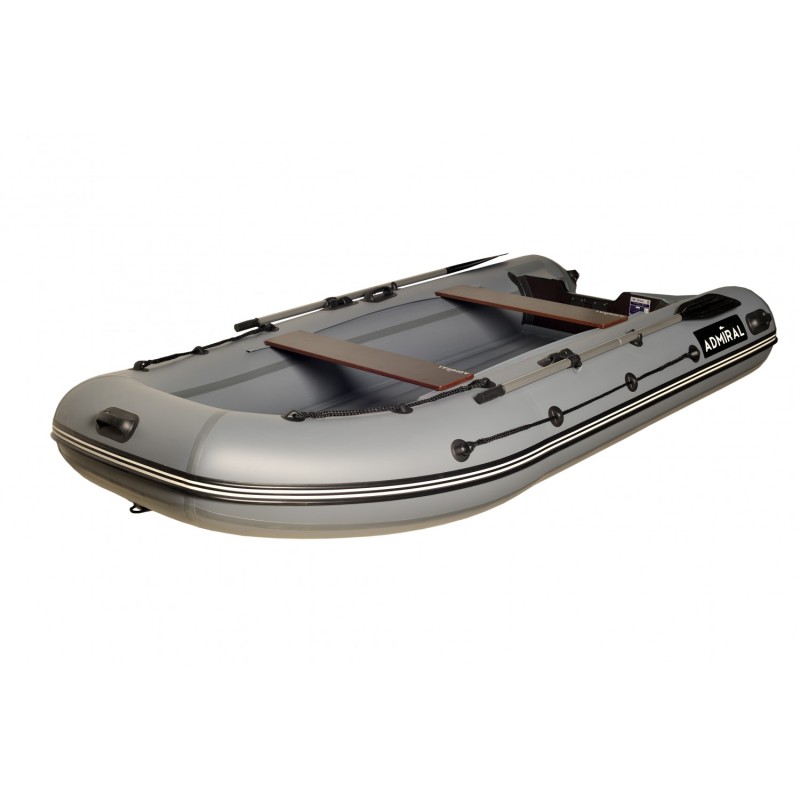 Лодка надувная ПВХ Адмирал 350, НДНД, голубой/черный