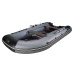 Лодка надувная ПВХ Адмирал  350, пайол фанерный, светло-серый/черный