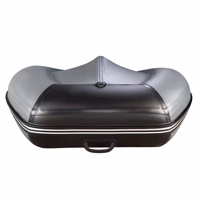 Лодка надувная ПВХ Адмирал  350, пайол фанерный, светло-серый/черный