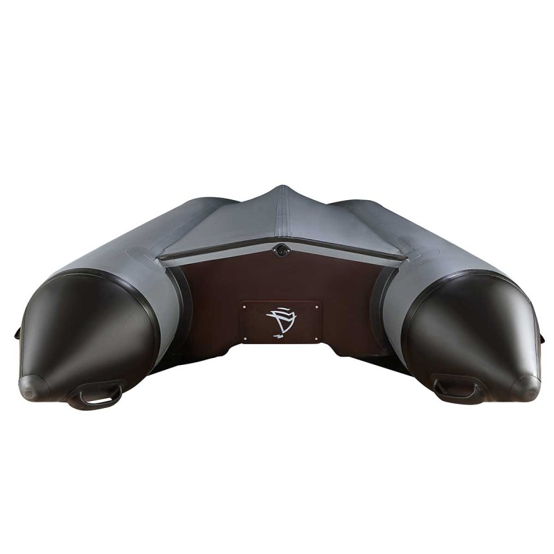 Лодка надувная ПВХ Адмирал  350, пайол фанерный, светло-серый/черный