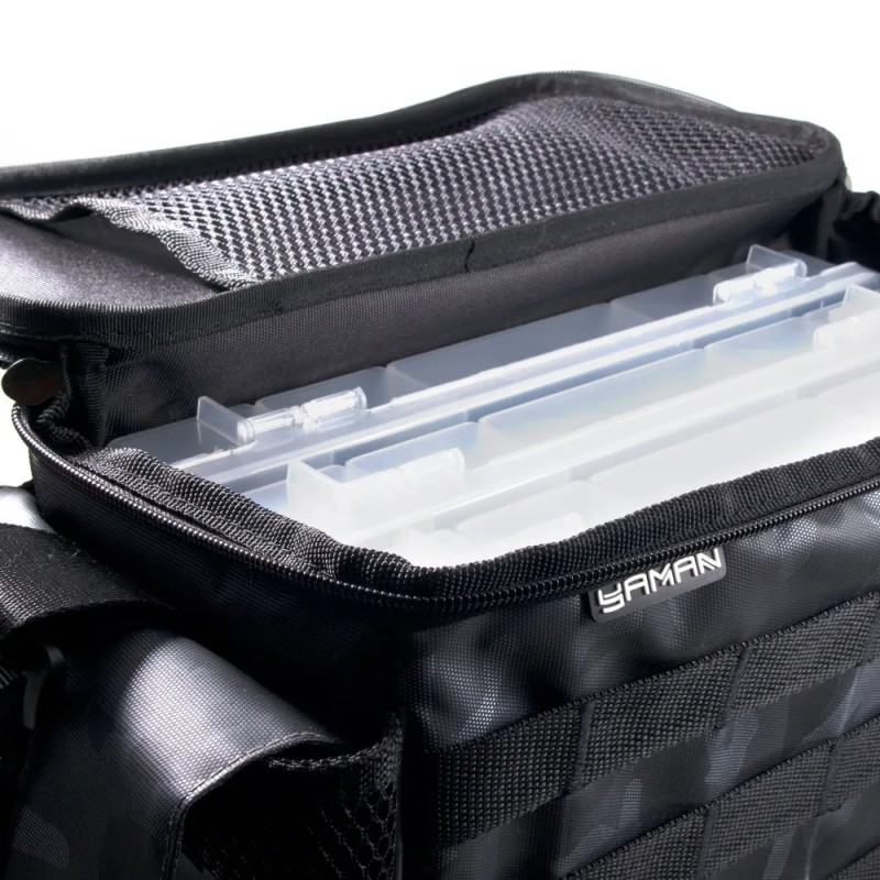 Сумка для снастей Yaman Base Lure Bag L, 36х22х15 см, черный камуфляж