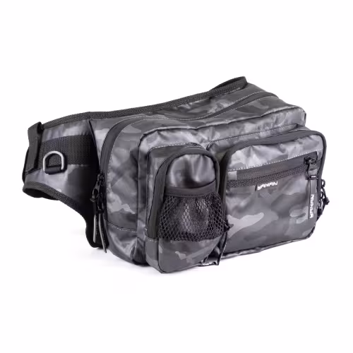 Сумка рыболовная Yaman Fishing Hip Bag, 28х21х17 см, серый камуфляж
