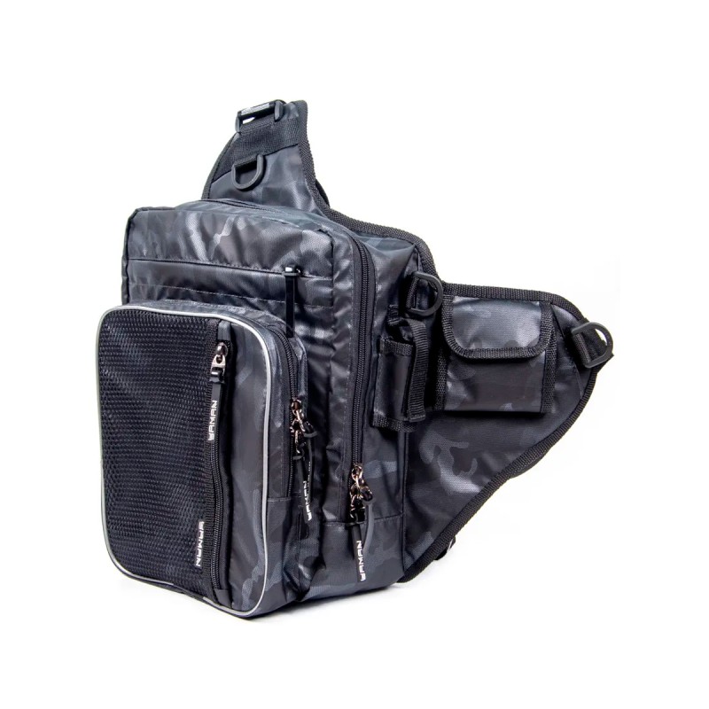 Сумка рыболовная Yaman Fishing Shoulder Bag, 40х43х10 см, серый камуфляж