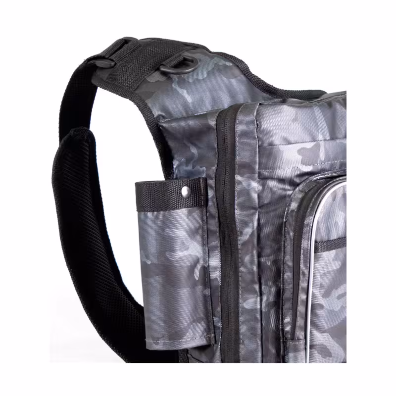Сумка рыболовная Yaman Fishing Shoulder Bag, 40х43х10 см, серый камуфляж