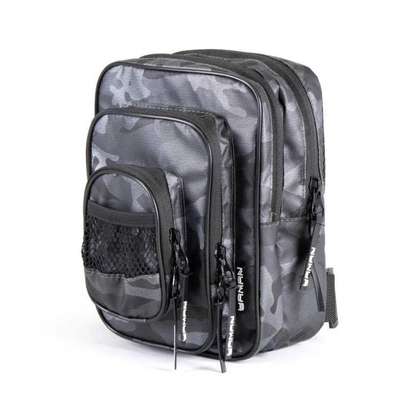 Сумка рыболовная Yaman Street Fishing MultiLock Pocket, 16х19х24 см, серый камуфляж