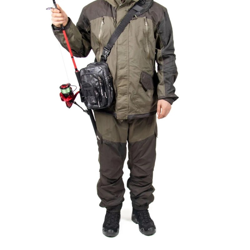 Сумка рыболовная Yaman Street Fishing MultiLock Pocket, 16х19х24 см, серый камуфляж