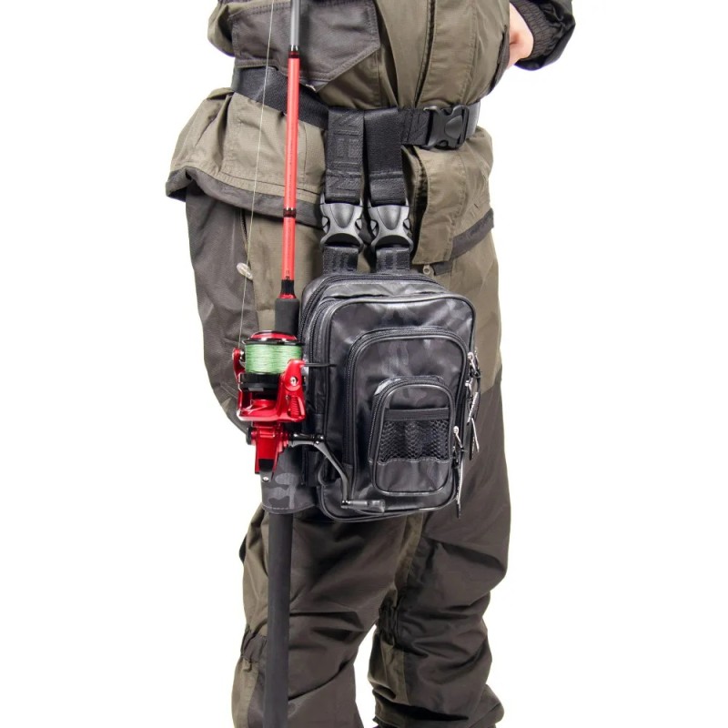 Сумка рыболовная Yaman Street Fishing MultiLock Pocket, 16х19х24 см, серый камуфляж