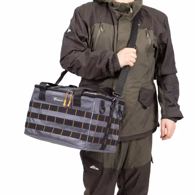 Сумка Следопыт Base Lure Bag XL+5 коробок Luno, 38х26х25 см, серый