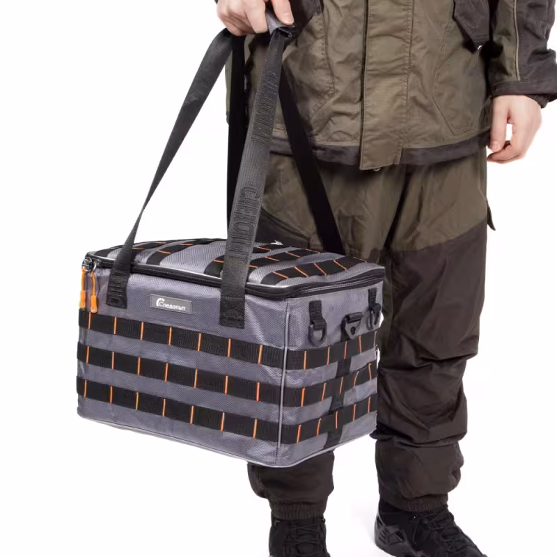 Сумка Следопыт Base Lure Bag XL+5 коробок Luno, 38х26х25 см, серый