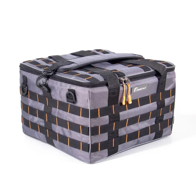 Сумка рыболовная Следопыт Base Lure Bag XXL+7 коробок Luno, 38х38х25 см, серый
