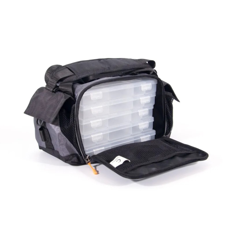 Сумка рыболовная Следопыт Lure Bag L+5 коробок Luno, 40х25х21 см, серый