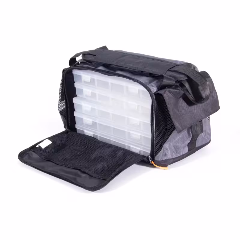 Сумка рыболовная Следопыт Lure Bag XL+ 5 коробок Luno, 40х28х24 см, серый