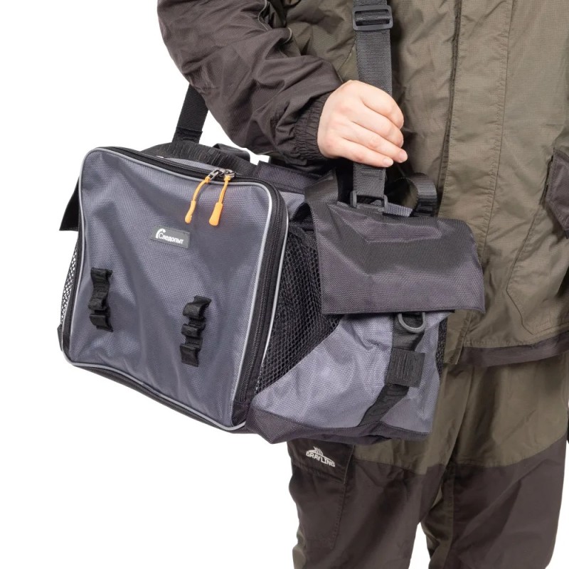 Сумка рыболовная Следопыт Lure Bag XL+ 5 коробок Luno, 40х28х24 см, серый