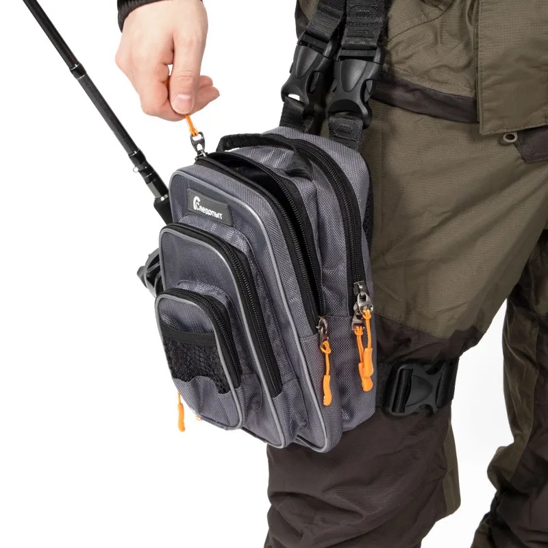 Сумка рыболовная Следопыт Street Fishing MultiLock Pocket, 16х19х24 см, серый