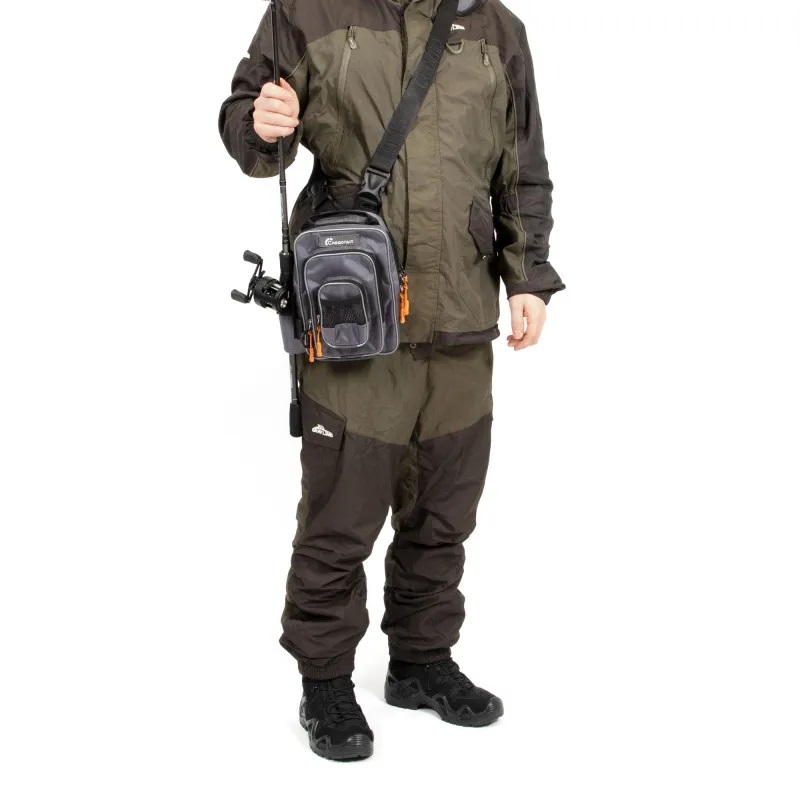 Сумка рыболовная Следопыт Street Fishing MultiLock Pocket, 16х19х24 см, серый