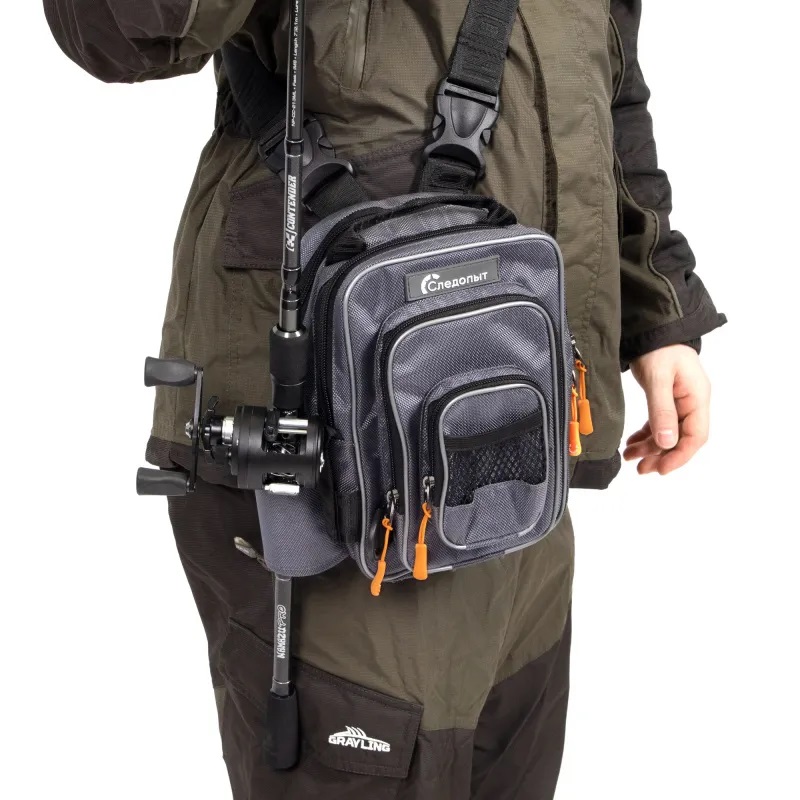 Сумка рыболовная Следопыт Street Fishing MultiLock Pocket, 16х19х24 см, серый