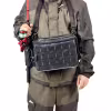 Сумка рыболовная поясная Yaman Fishing Belt Bag, 74х22х10 см, серый камуфляж