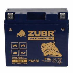 Аккумулятор Zubr  Premium YT12B-BS, 12 Ач, 12В