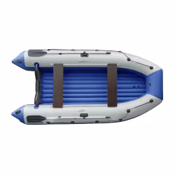 Лодка надувная ПВХ Angler Reef 390 НДНД, синий/серый