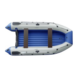 Лодка надувная ПВХ Angler Reef 390 НДНД, синий/серый