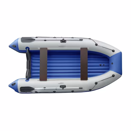 Лодка надувная ПВХ Angler Reef 390 НДНД, синий/серый