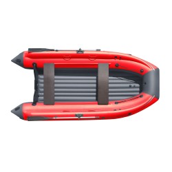 Лодка надувная ПВХ Angler Reef Triton 390НД с интегрированным фальшбортом, НДНД, темно-серый/красный