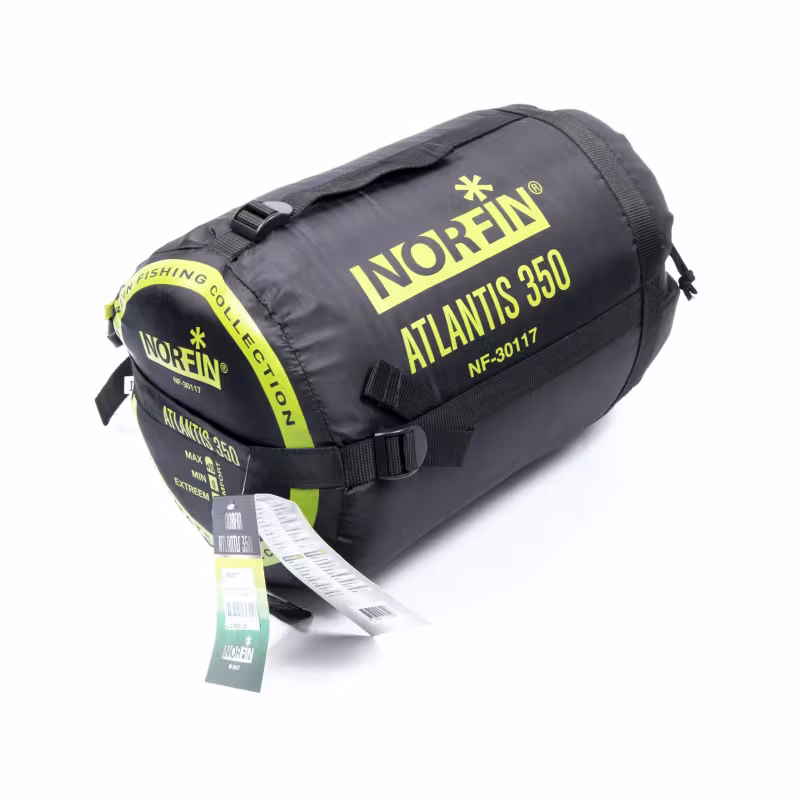Мешок спальный Norfin Atlantis 350 R NF-30118, желтый/серый, (до -10°С)