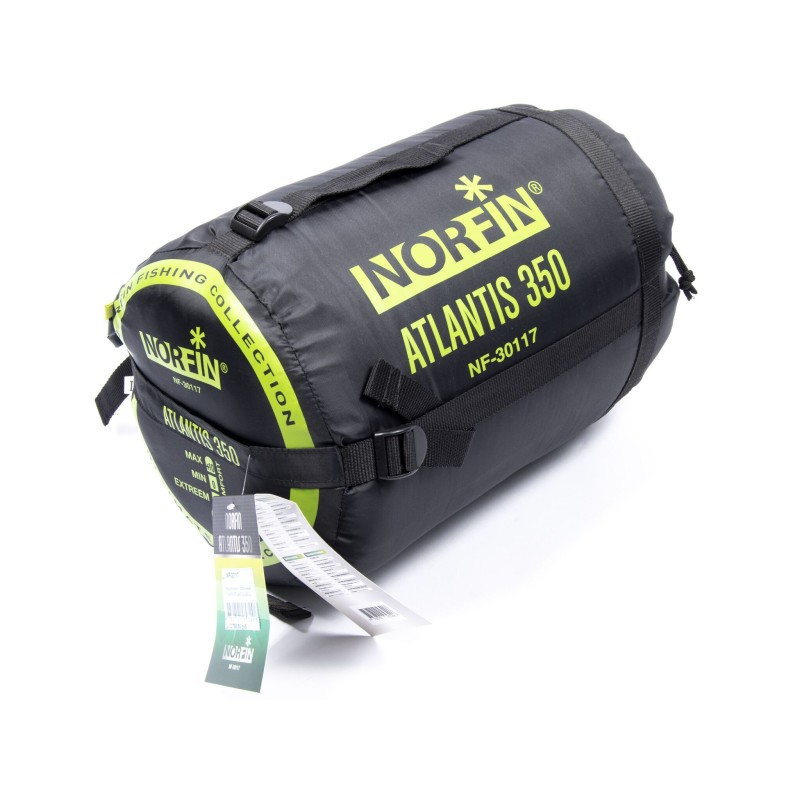 Мешок спальный Norfin Atlantis 350 R NF-30118, желтый/серый, (до -10°С)