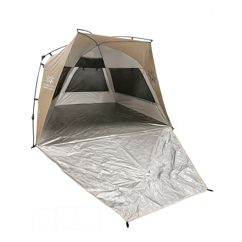 Палатка туристическая автоматическая Norfin Summer Silver NF, 3-местная, 160х160х149 см, бежевый