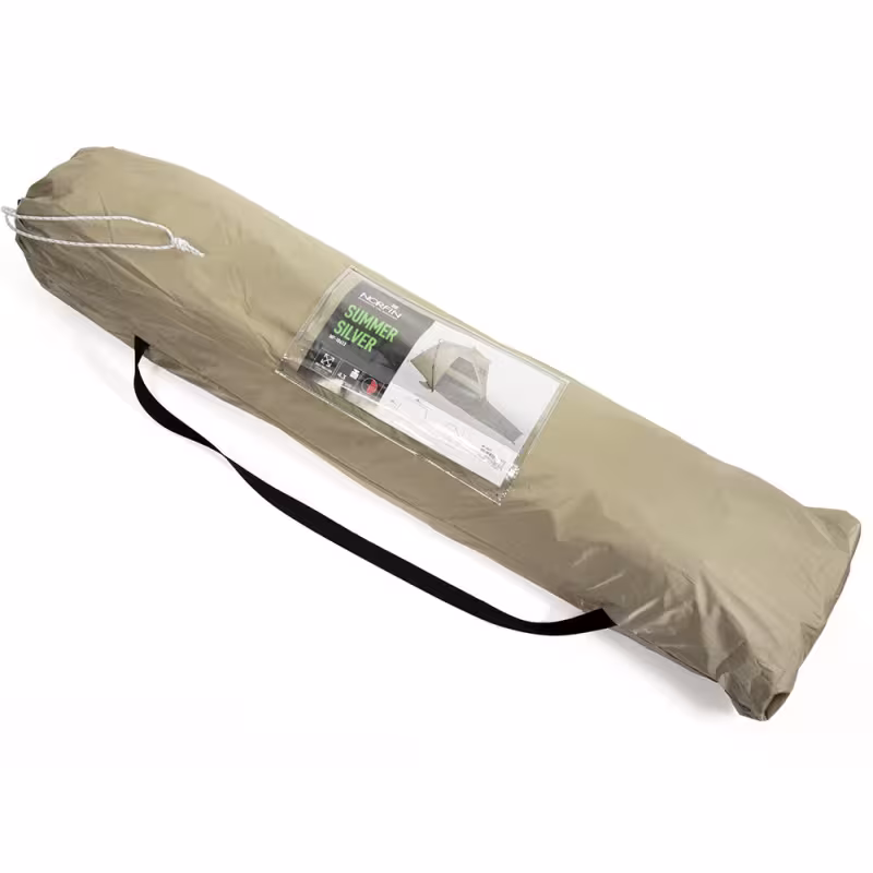 Палатка туристическая автоматическая Norfin Summer Silver NF, 3-местная, 160х160х149 см, бежевый