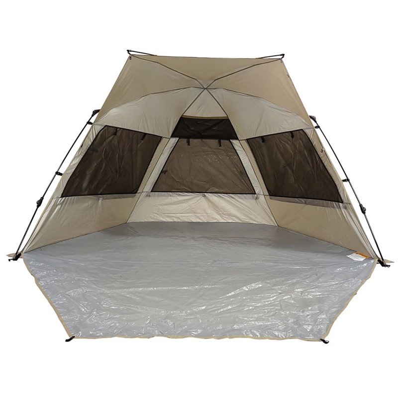 Палатка туристическая автоматическая Norfin Summer Silver NF, 3-местная, 160х160х149 см, бежевый