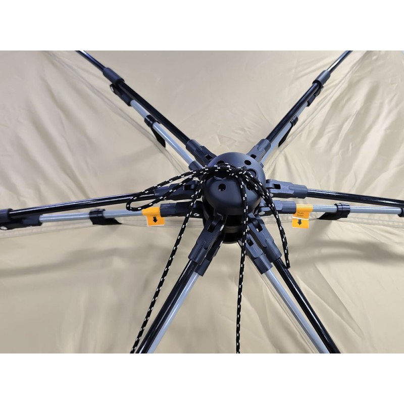 Палатка туристическая автоматическая Norfin Summer Silver NF, 3-местная, 160х160х149 см, бежевый