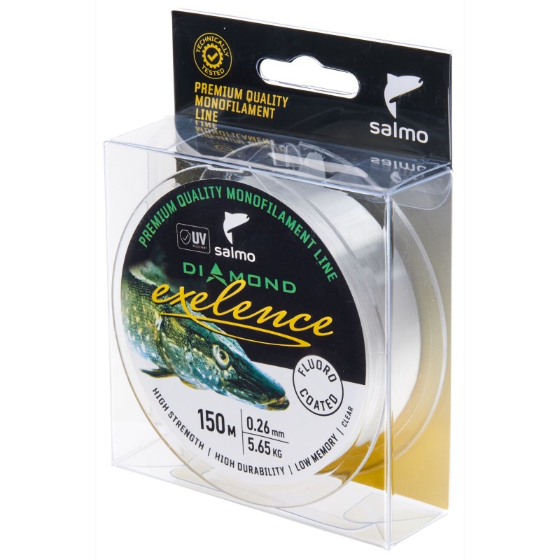 Леска флюорокарбоновая Salmo Diamond Exelence Fluoro Coated Clear 0.26 мм, 5.65 кг, 150 м