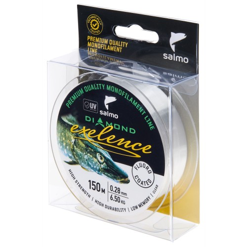 Леска флюорокарбоновая Salmo Diamond Exelence Fluoro Coated Clear 0.28 мм, 6.50 кг, 150 м