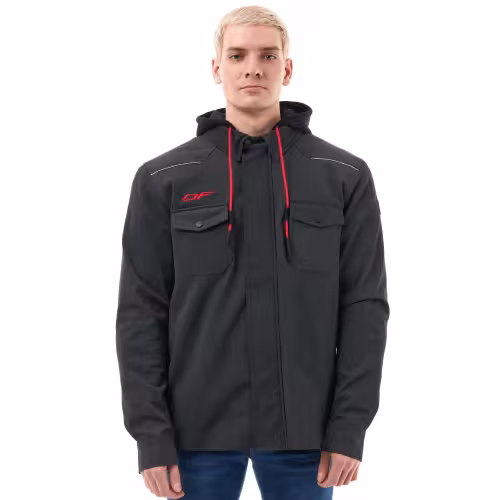 Моторубашка Dragonfly Streetfighter Graphite с защитой, черный, размер L