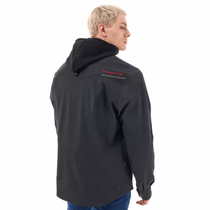 Моторубашка Dragonfly Streetfighter Graphite с защитой, черный, размер L