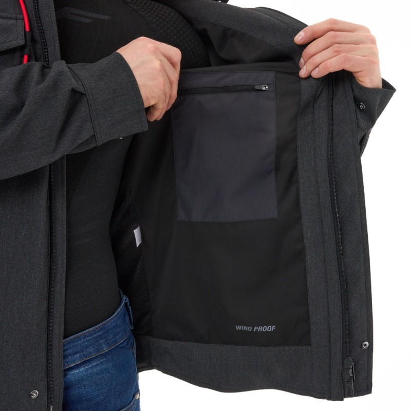 Моторубашка Dragonfly Streetfighter Graphite с защитой, черный, размер M