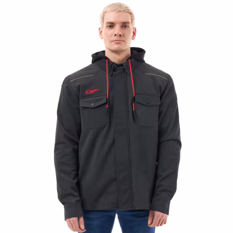 Моторубашка Dragonfly Streetfighter Graphite с защитой, черный, размер S