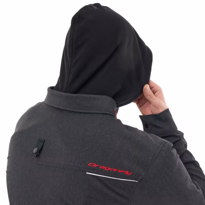 Моторубашка Dragonfly Streetfighter Graphite с защитой, черный, размер S