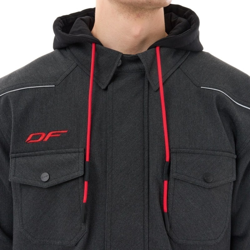 Моторубашка Dragonfly Streetfighter Graphite с защитой, черный, размер S