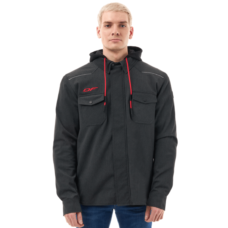 Моторубашка Dragonfly Streetfighter Graphite с защитой, черный, размер XL