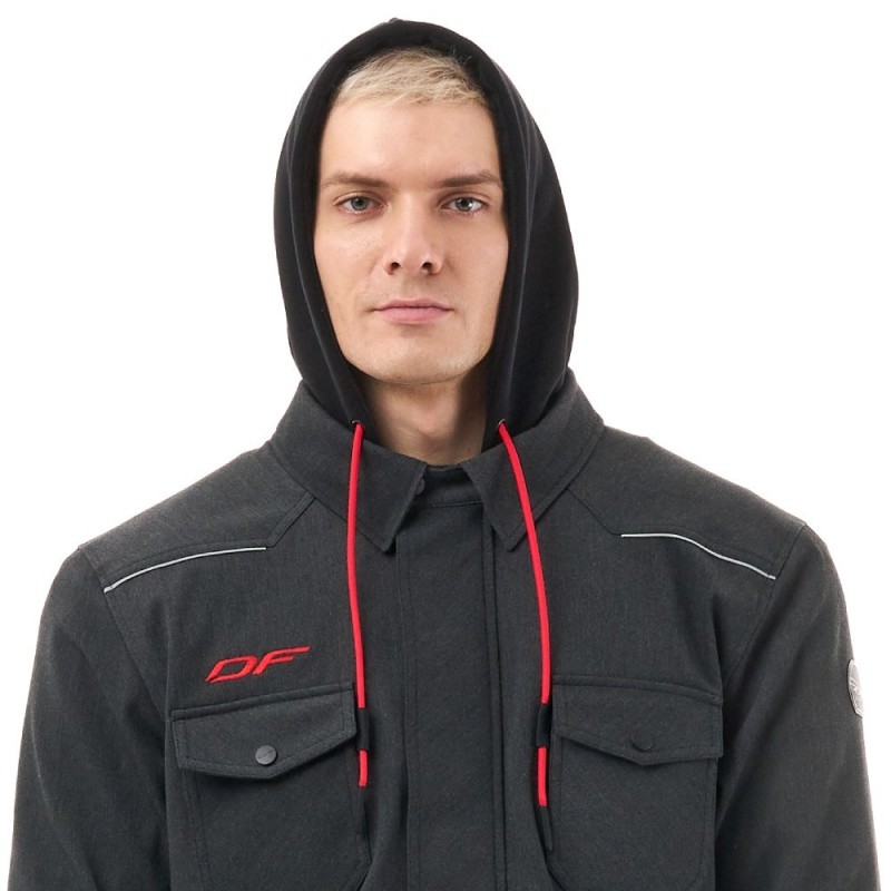 Моторубашка Dragonfly Streetfighter Graphite с защитой, черный, размер XL