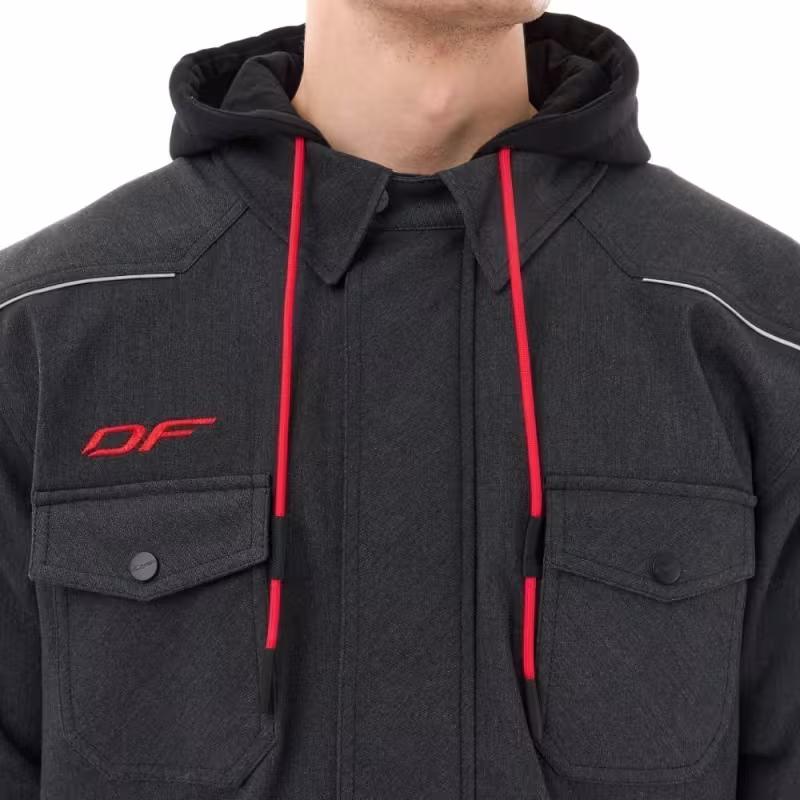 Моторубашка Dragonfly Streetfighter Graphite с защитой, черный, размер XL