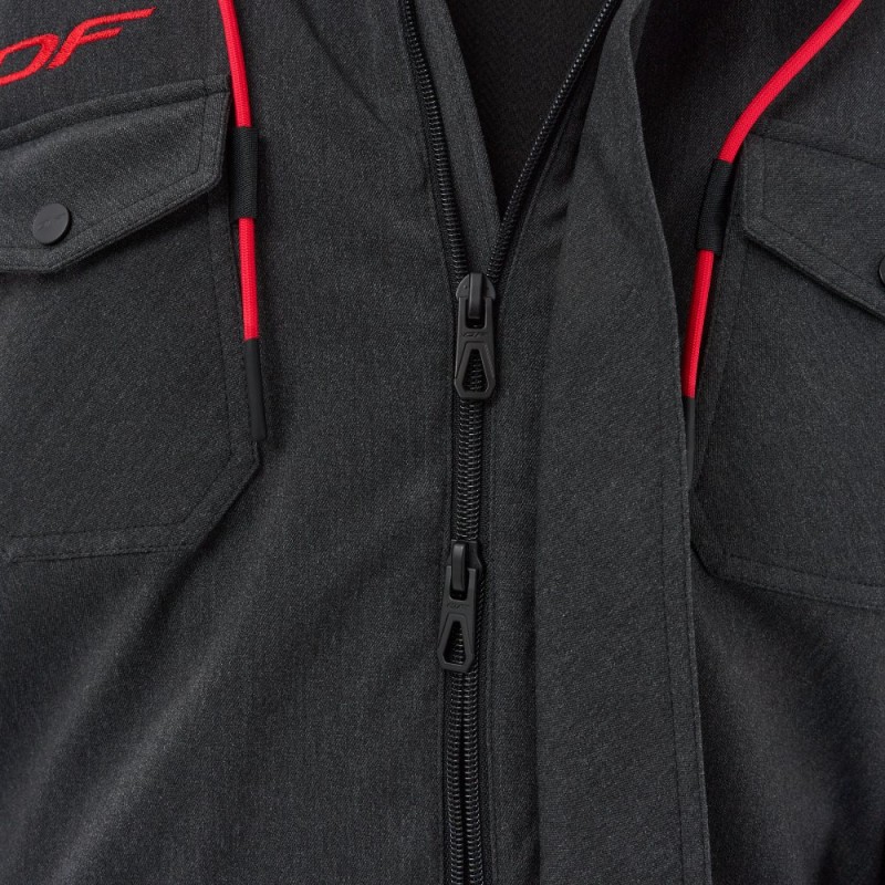 Моторубашка Dragonfly Streetfighter Graphite с защитой, черный, размер XXL