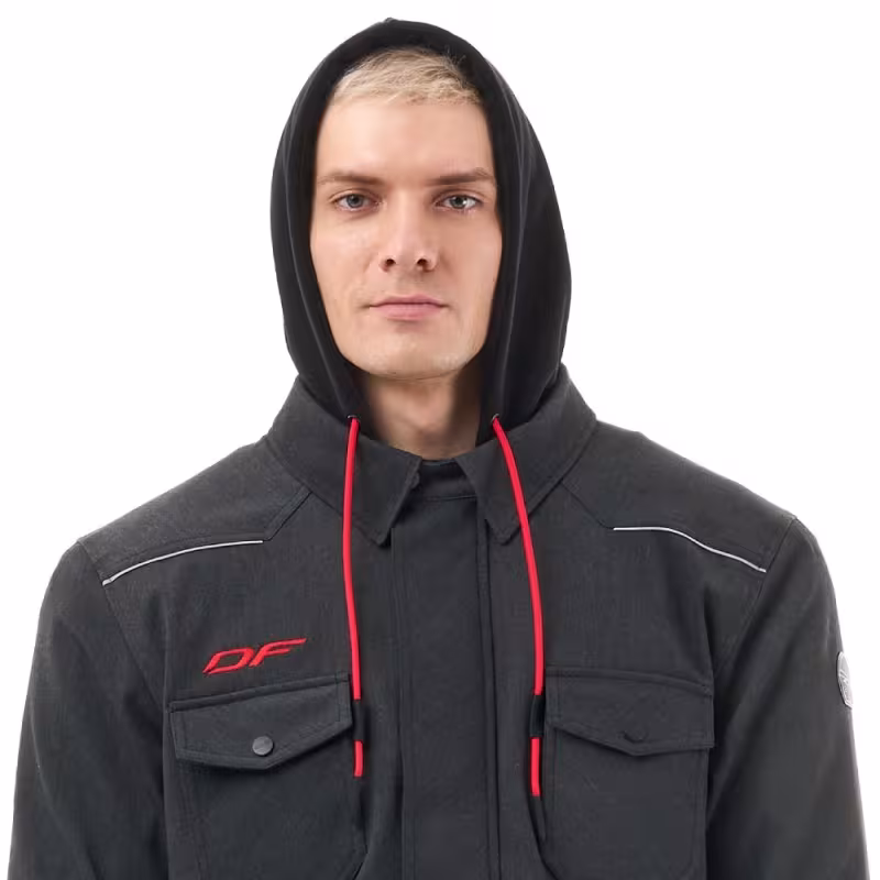 Моторубашка Dragonfly Streetfighter Graphite с защитой, черный, размер XXL